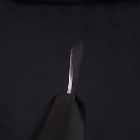 Petty Silver Steel #3 Nashiji Buffalo Magnolia Handle 135mm-[Musashi]-[Japanese-Kitchen-Knives]