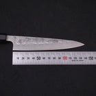 Petty Silver Steel #3 Nashiji Buffalo Magnolia Handle 135mm-[Musashi]-[Japanese-Kitchen-Knives]