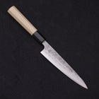 Petty Silver Steel #3 Nashiji Buffalo Magnolia Handle 135mm-[Musashi]-[Japanese-Kitchen-Knives]