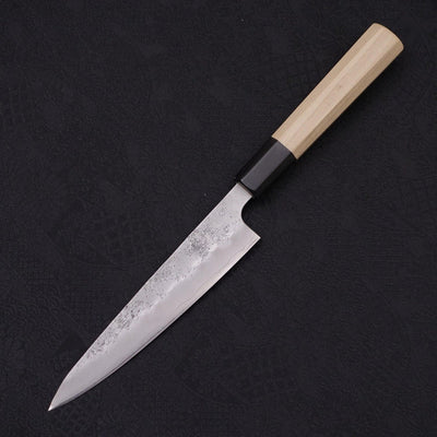 Petty Silver Steel #3 Nashiji Buffalo Magnolia Handle 135mm-Silver steel #3-Nashiji-Japanese Handle-[Musashi]-[Japanese-Kitchen-Knives]