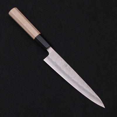 Petty Silver Steel #3 Nashiji Buffalo Magnolia Handle 150mm-Silver steel #3-Nashiji-Japanese Handle-[Musashi]-[Japanese-Kitchen-Knives]