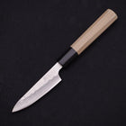 Petty Silver Steel #3 Nashiji Buffalo Magnolia Handle 80mm (3.1”)-[Musashi]-[Japanese-Kitchen-Knives]