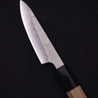 Petty Silver Steel #3 Nashiji Buffalo Magnolia Handle 80mm (3.1”)-[Musashi]-[Japanese-Kitchen-Knives]