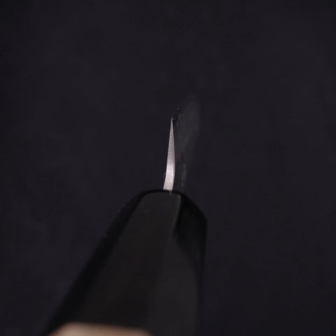 Petty Silver Steel #3 Nashiji Buffalo Magnolia Handle 80mm (3.1”)-[Musashi]-[Japanese-Kitchen-Knives]