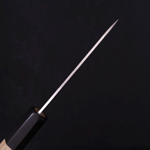 Petty Silver Steel #3 Nashiji Buffalo Magnolia Handle 80mm (3.1”)-[Musashi]-[Japanese-Kitchen-Knives]