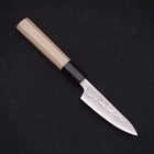 Petty Silver Steel #3 Nashiji Buffalo Magnolia Handle 80mm (3.1”)-[Musashi]-[Japanese-Kitchen-Knives]
