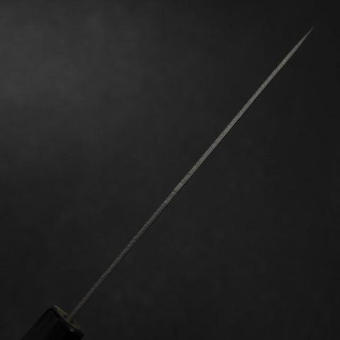 Petty Silver Steel #3 Nashiji Double Buffalo Capped Magnolia Handle 135mm (5.3”)-[Musashi]-[Japanese-Kitchen-Knives]