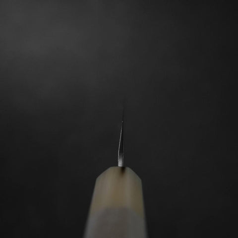 Petty Silver Steel #3 Nashiji Double Buffalo Capped Magnolia Handle 135mm-[Musashi]-[Japanese-Kitchen-Knives]