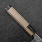 Petty Silver Steel #3 Nashiji Double Buffalo Capped Magnolia Handle 135mm-[Musashi]-[Japanese-Kitchen-Knives]