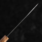 Petty Silver Steel #3 Nashiji Olive Handle 130mm (5.1”)-[Musashi]-[Japanese-Kitchen-Knives]