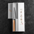 Petty Silver Steel #3 Nashiji Olive Handle 130mm (5.1”)-[Musashi]-[Japanese-Kitchen-Knives]