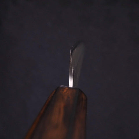 Petty Silver Steel #3 Nashiji Sumi Urushi Handle 135mm (5.3”)-[Musashi]-[Japanese-Kitchen-Knives]