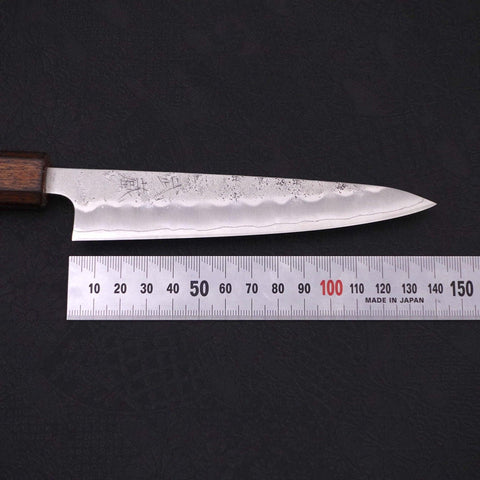 Petty Silver Steel #3 Nashiji Sumi Urushi Handle 135mm (5.3”)-[Musashi]-[Japanese-Kitchen-Knives]
