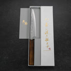 Petty Silver Steel #3 Nashiji Sumi Urushi Handle 150mm (5.9”)-[Musashi]-[Japanese-Kitchen-Knives]