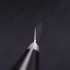 Petty Silver Steel #3 Nashiji Western Black Handle 135mm (5.3”)-[Musashi]-[Japanese-Kitchen-Knives]