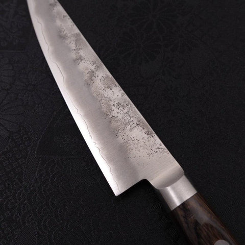 Petty Silver Steel #3 Nashiji Western Handle 135mm (5.3”)-[Musashi]-[Japanese-Kitchen-Knives]