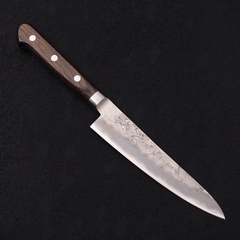 Petty Silver Steel #3 Nashiji Western Handle 135mm (5.3”)-[Musashi]-[Japanese-Kitchen-Knives]
