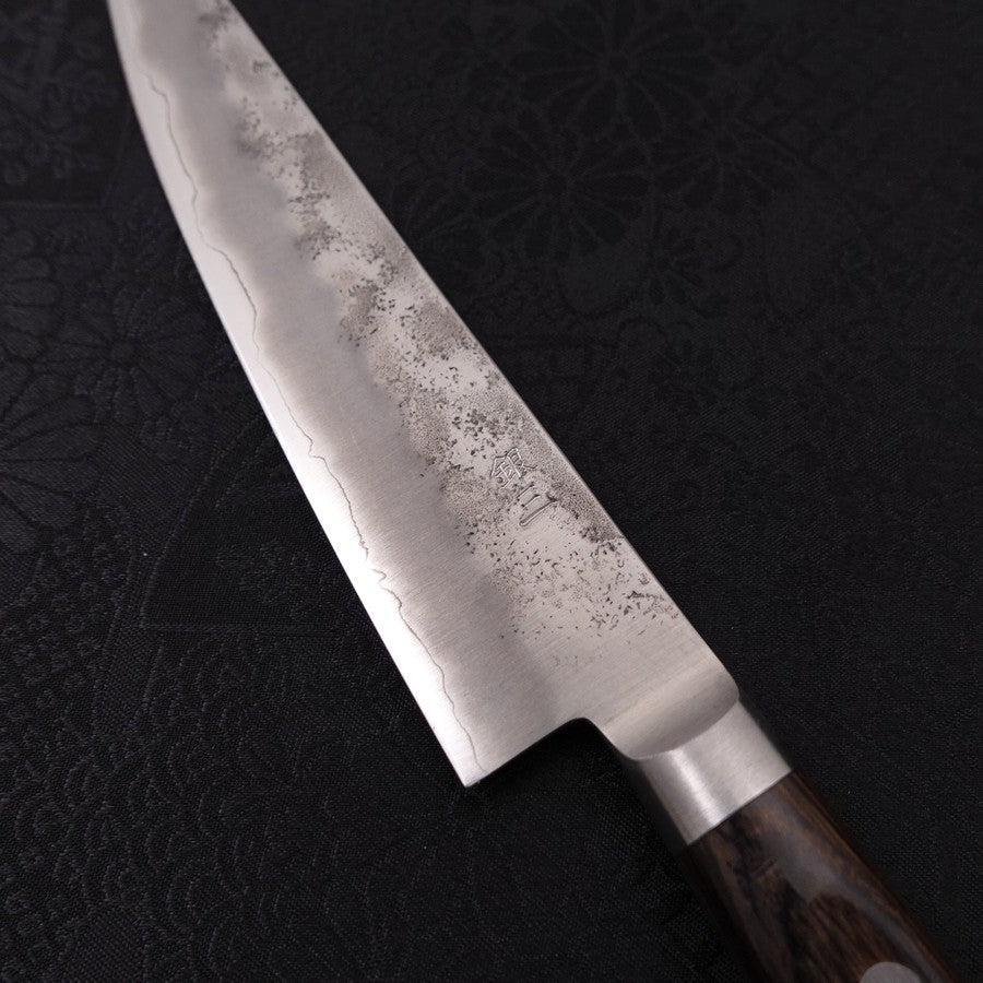 Petty Silver Steel #3 Nashiji Western Handle 135mm-Silver steel #3-Nashiji-Western Handle-[Musashi]-[Japanese-Kitchen-Knives]
