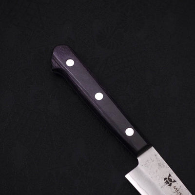 Petty Silver Steel #3 Nashiji Western Purple Handle 135mm-Silver steel #3-Nashiji-Western Handle-[Musashi]-[Japanese-Kitchen-Knives]