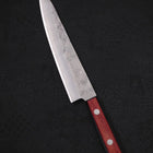 Petty Silver Steel #3 Nashiji Western Red Handle 135mm (5.3”)-[Musashi]-[Japanese-Kitchen-Knives]