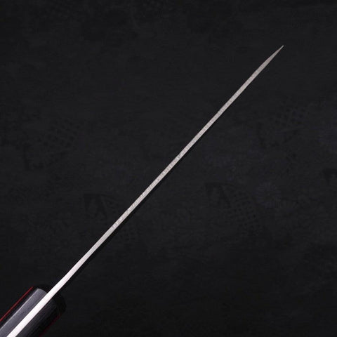 Petty Silver Steel #3 Nashiji Western Red Handle 135mm (5.3”)-[Musashi]-[Japanese-Kitchen-Knives]