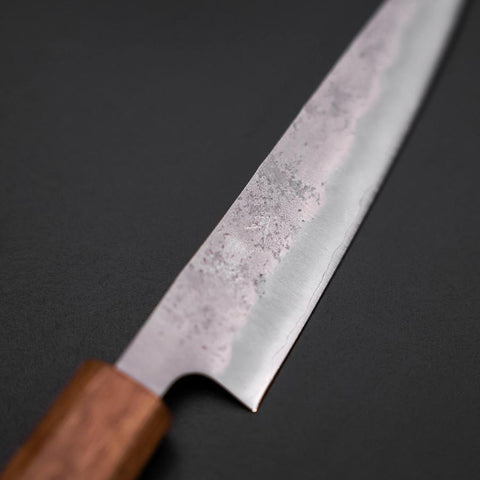 Petty Silver Steel #3 Nashiji Yaki Urushi Handle 135mm (5.3”)-[Musashi]-[Japanese-Kitchen-Knives]