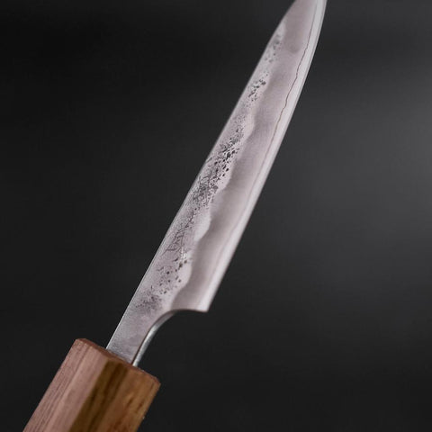 Petty Silver Steel #3 Nashiji Yaki Urushi Handle 85mm (3.3”)-[Musashi]-[Japanese-Kitchen-Knives]