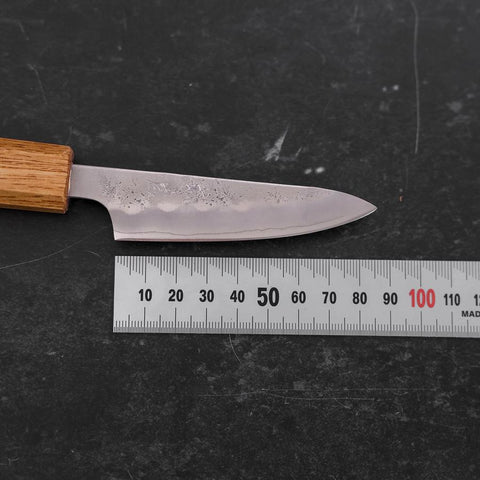 Petty Silver Steel #3 Nashiji Yaki Urushi Handle 85mm (3.3”)-[Musashi]-[Japanese-Kitchen-Knives]