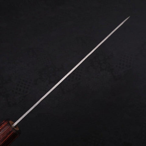 Petty Silver Steel #3 Nashiji Zelkova Handle 140mm (5.5”)-[Musashi]-[Japanese-Kitchen-Knives]