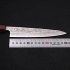 Petty Silver Steel #3 Nashiji Zelkova Handle 140mm (5.5”)-[Musashi]-[Japanese-Kitchen-Knives]