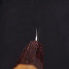 Petty Silver Steel #3 Nashiji Zelkova Handle 80mm (3.1”)-[Musashi]-[Japanese-Kitchen-Knives]