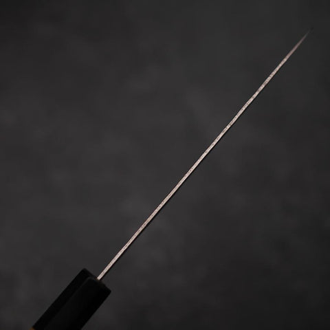 Petty Silver Steel #3 Nawame Buffalo Magnolia Handle 135mm (5.3”)-[Musashi]-[Japanese-Kitchen-Knives]