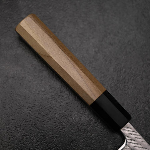 Petty Silver Steel #3 Nawame Buffalo Magnolia Handle 135mm (5.3”)-[Musashi]-[Japanese-Kitchen-Knives]