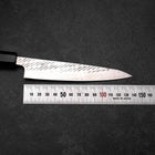 Petty Silver Steel #3 Nawame Buffalo Magnolia Handle 135mm (5.3”)-[Musashi]-[Japanese-Kitchen-Knives]