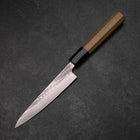 Petty Silver Steel #3 Nawame Buffalo Magnolia Handle 135mm-[Musashi]-[Japanese-Kitchen-Knives]
