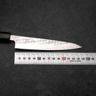 Petty Silver Steel #3 Nawame Buffalo Magnolia Handle 135mm-[Musashi]-[Japanese-Kitchen-Knives]