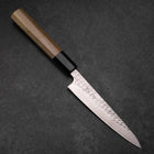 Petty Silver Steel #3 Nawame Buffalo Magnolia Handle 135mm-[Musashi]-[Japanese-Kitchen-Knives]