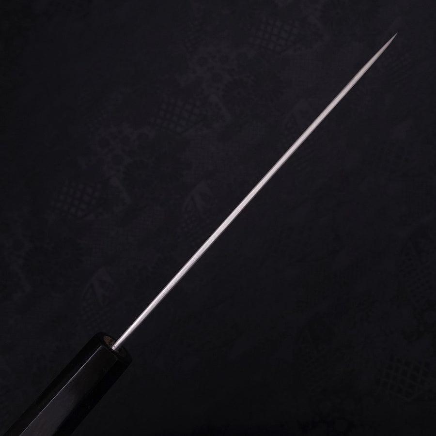 Petty Silver Steel #3 Nickel Damascus Buffalo Ebony Handle 150mm-Silver steel #3-Damascus-Japanese Handle-[Musashi]-[Japanese-Kitchen-Knives]