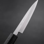 Petty Silver Steel #3 Polished Black Ishime Urushi Handle 110mm (4.3”)-[Musashi]-[Japanese-Kitchen-Knives]