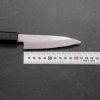 Petty Silver Steel #3 Polished Black Ishime Urushi Handle 110mm (4.3”)-[Musashi]-[Japanese-Kitchen-Knives]