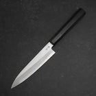 Petty Silver Steel #3 Polished Buffalo Ebony Handle 110mm (4.3”)-[Musashi]-[Japanese-Kitchen-Knives]