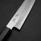 Petty Silver Steel #3 Polished Buffalo Ebony Handle 110mm (4.3”)-[Musashi]-[Japanese-Kitchen-Knives]
