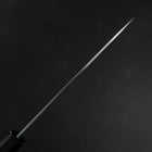 Petty Silver Steel #3 Polished Buffalo Ebony Handle 110mm (4.3”)-[Musashi]-[Japanese-Kitchen-Knives]