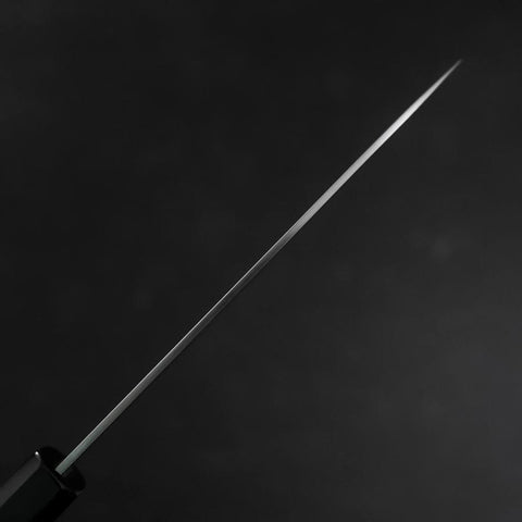 Petty Silver Steel #3 Polished Buffalo Ebony Handle 110mm (4.3”)-[Musashi]-[Japanese-Kitchen-Knives]
