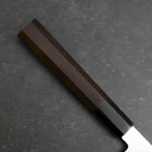 Petty Silver Steel #3 Polished Buffalo Ebony Handle 110mm (4.3”)-[Musashi]-[Japanese-Kitchen-Knives]