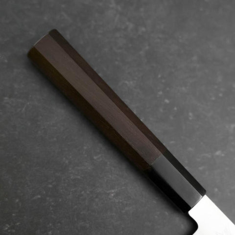 Petty Silver Steel #3 Polished Buffalo Ebony Handle 110mm (4.3”)-[Musashi]-[Japanese-Kitchen-Knives]