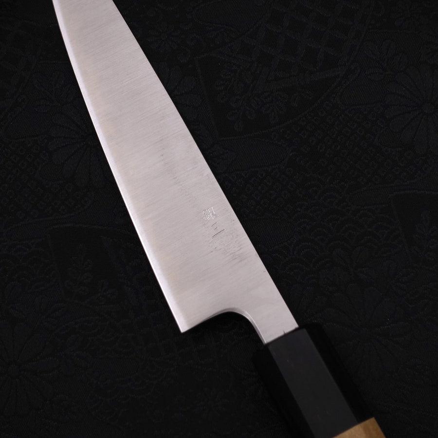 Petty Silver Steel #3 Polished Buffalo Magnolia Handle 135mm-Silver steel #3-Nashiji-Japanese Handle-[Musashi]-[Japanese-Kitchen-Knives]