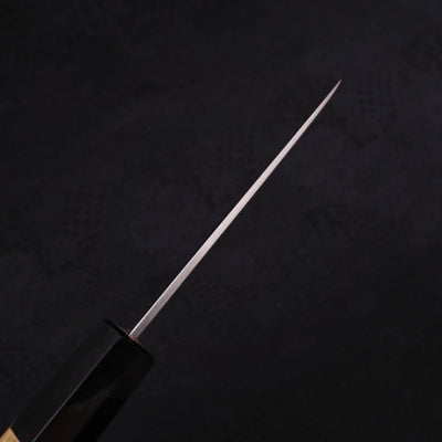 Petty Silver Steel #3 Polished Buffalo Magnolia Handle 80mm-Silver steel #3-Nashiji-Japanese Handle-[Musashi]-[Japanese-Kitchen-Knives]