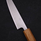 Petty Silver Steel #3 Polished Yaki Urushi Handle 135mm (5.3”)-[Musashi]-[Japanese-Kitchen-Knives]