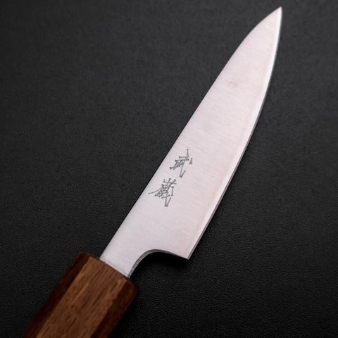 Petty Silver Steel #3 Polished Yaki Urushi Handle 80mm (3.1”)-[Musashi]-[Japanese-Kitchen-Knives]